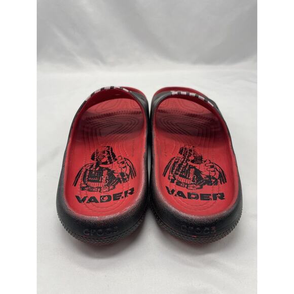 Crocs X Star Wars Darth Vader Unisex Size M5 W7 Black Red Slide Sandals - Picture 6 of 10